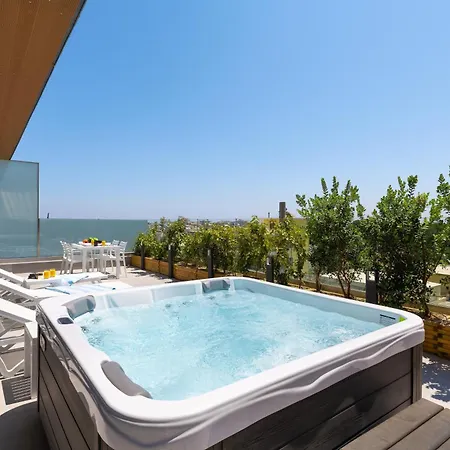 Apartment Rhodes Skyline With Out Door Jacuzzi Sea View A2 *