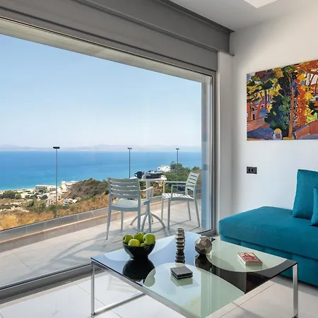 Rhodes Skyline With Out Door Jacuzzi Sea View A2 *