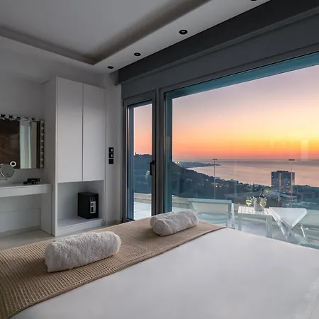 Rhodes Skyline With Out Door Jacuzzi Sea View A2 아파트