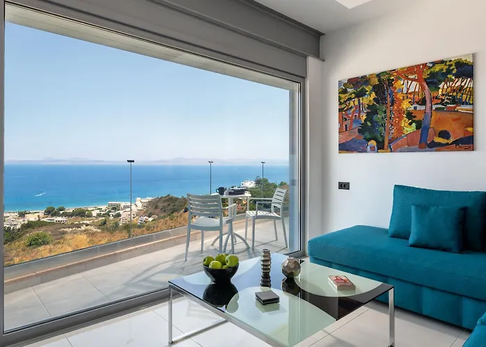 Rhodes Skyline With Out Door Jacuzzi Sea View A2 *