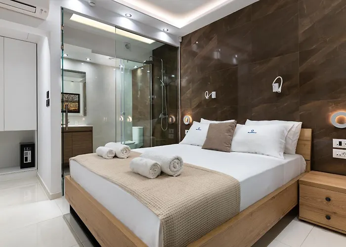 Rhodes Skyline With Out Door Jacuzzi Sea View A2 아파트 *
